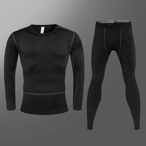 Custom Wholesale Mens <b>Compression</b> <b>Shirt</b> & Tights Breathable Eco-Friendly Quick Dry Fitness Apparel for Gym Running & Training - Product Image 3