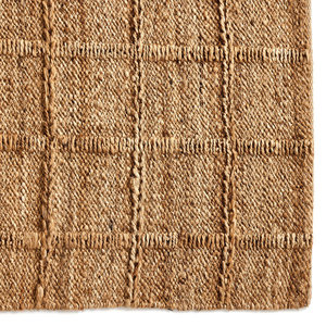Alfombra de yute geométrica moderna de rejilla natural Fibra orgánica Diseño moderno Herramienta torneada Categoría de producto - Product Image 3