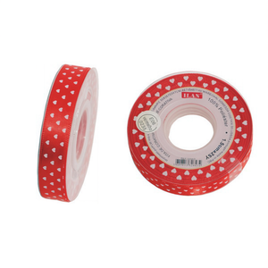 Nastro Ilan a cuore rosso 1,5 cm x 25 iarde per artigianato e decorazioni - Product Image 1