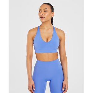 Soutien-gorge de sport pour femme, dernière collection, best-seller, à fort impact, avec bretelles dorsales réglables et encolure en V, idéal pour le fitness - Product Image 2