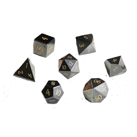 Dés en pierre de haute qualité, hématite, cristal naturel, pierres de guérison Reiki, pierres gravées, ensemble de dés personnalisés, cristal viking.