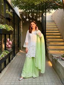 Luxury Embroidered Kurta Palazzo Set with Designer Dupatta – Premium Party Wear Ethnic Suit for Women - Product Image 1