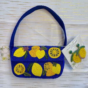 Sac à bandoulière artisanal en perles multicolores à motif fruits tropicaux, directement de l'usine, avec plan de conception - Product Image 5