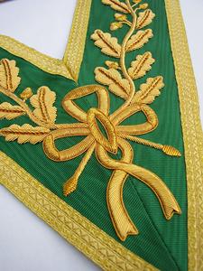 COLLIER D'OFFICIER MACONIQUE REGALIA BLEU LODGE ASSR 2E GARDE COLLIER FRANC-MAÇON COLLIER DE BRODERIE À LA MAIN - Product Image 6