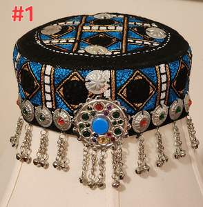 Casquettes afghanes pour femmes, style personnalisé, faites à la main, pour l'extérieur et les fêtes, avec pierres décoratives, ajustables, faible MOQ - Product Image 5