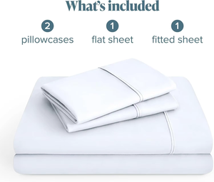 Luxury Bedding Set Twin Queen <b>King</b> <b>Size</b> 100% Cotton Hotel Flat Fitted <b>Sheet</b> Sets - Product Image 5