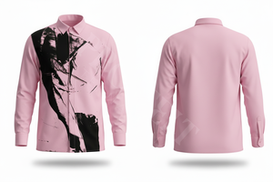 Chemise à manches longues imprimée à motifs abstraits personnalisés, design artistique élégant, tendance, décontractée, pour le bureau, vente chaude - Product Image 6