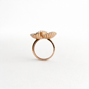 18K Rose Gold Diamond Infinity Twist Double Loop <b>Statement</b> <b>Ring</b> for Women Elegant Wedding Party Wear Gift Fine Jewelry High - Product Image 3