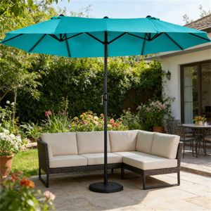 Ombrellone da Giardino Blu Senza Base per Esterni - Ombrelloni e Basi per Patio - Product Image 1