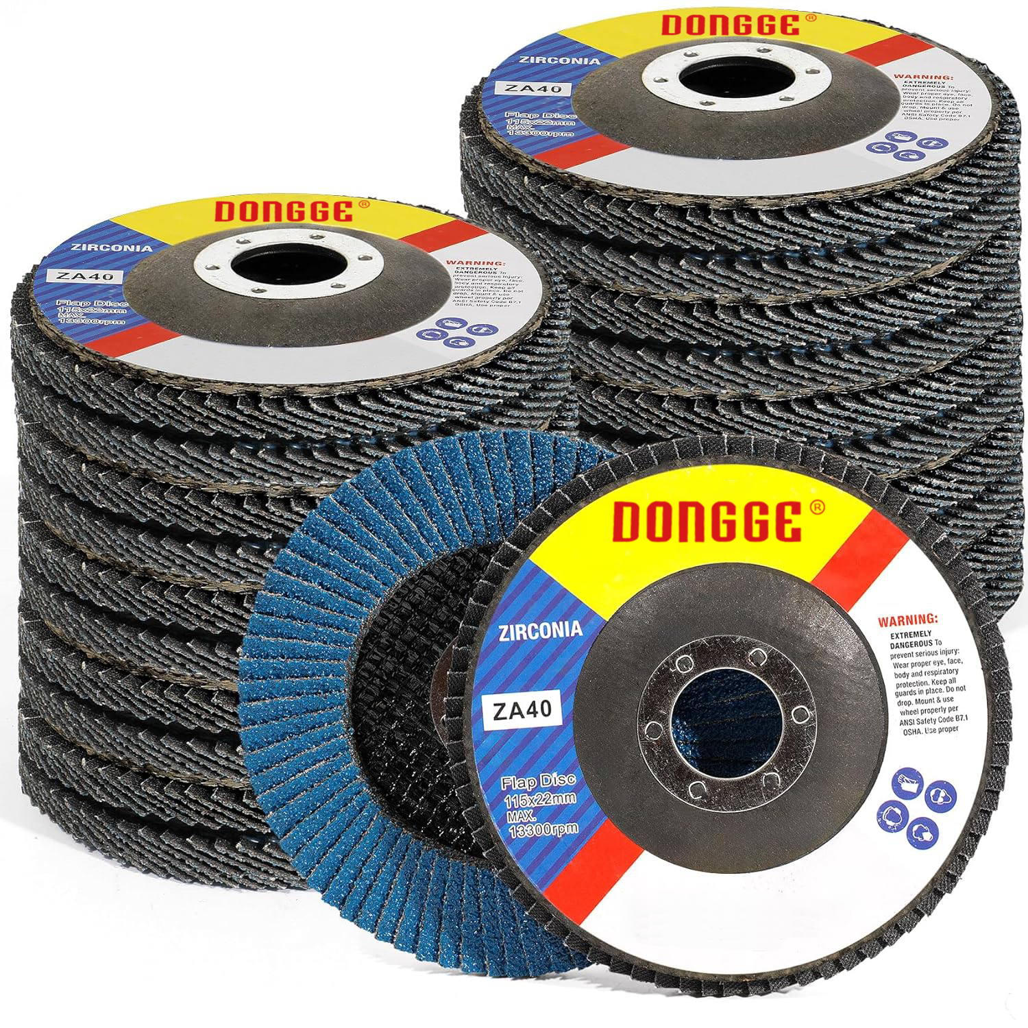 Surface Conditioning Kit Chengu 48-Piece 2" Die Grinder Flap Disc Set With Holder - 40 Grit For Sanding & Finishing Rust Paint