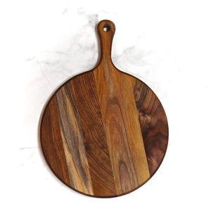 Planche à découper ronde en bois de qualité supérieure 100% bois, passe au lave-vaisselle, par HF Crafts - Product Image 6