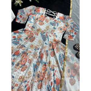 ชุดราตรี anarkali ชุดปาร์ตี้สไตล์แฟนซีดีไซน์ใหม่ - Product Image 4