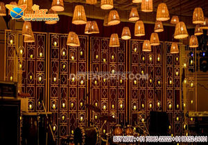 Pared de velas de metal de diseño elegante para bodas y eventos DST Exports Recepción de moda Decoraciones de escenario Configuración del fabricante uK - Product Image 5