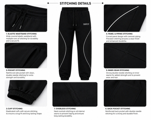 Men's Navy Blue Sweatpants With <b>White</b> Side Stripes <b>Elastic</b> <b>Waist</b> Drawstring Casual Joggers Midweight Polyester Pants Autumn Wear - Product Image 5