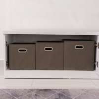 MA16 Bacs de rangement multifonctionnels pliables en toile personnalisés, écologiques et durables pour l'organisation de la maison, du salon et des vêtements