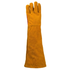 Comfortable Heavy-Duty Cowhide Split Leather Welding Gloves <b>Fire</b> Heat Resistant Work Protection for Hand Arm Reinforced Safety - Product Image 1