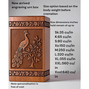 Custom Logo Wooden Urn for Wholesale Supply Wooden Cremation Urn with Printed Design Option by AYAANS - Product Image 4