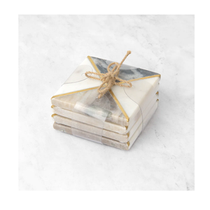 Luxury Square <b>Marble</b> <b>Coaster</b> Set Eco-Friendly Durable Washable Natural Stone Mats & Pads From India for Home Use - Product Image 2