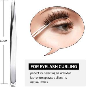 Ensemble de 3 pinces à épiler de précision en acier inoxydable - Outils durables pour l'extension des cils, l'élimination des points noirs et les poils du visage - Product Image 6