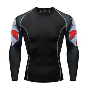 Hauts de gymnastique MMA à manches longues pour hommes personnalisés chemise de compression avec protection contre les éruptions cutanées - Product Image 1