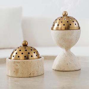 Quemador de Incienso Mubkhar de Vidrio Artesanal, Difusor Aromático de Piedra, Personalizable, para Uso en Todas las Estaciones, Estilo de Medio Oriente - Product Image 5
