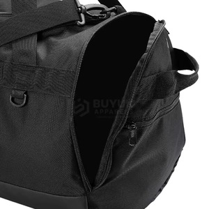 Sac de sport noir 600D 30-40L avec bandoulière et poches zippées - Product Image 6