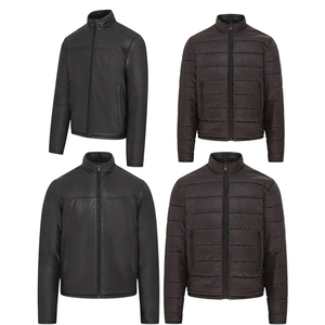 ออกแบบโลโก้ตามสั่ง เสื้อแจ็คเก็ตหนังบุใยสังเคราะห์สำหรับผู้ชาย เสื้อโค้ทกันหนาวคุณภาพสูง สำหรับใส่กลางแจ้ง เสื้อแจ็คเก็ตฤดูหนาว - Product Image 1