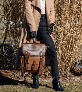 Mochila de Lona y Cuero para Viajes, Oficina, Portátil, Venta al Por Mayor, Personalización de Logotipo OEM, Fábrica LCB-0091 - Product Image 2