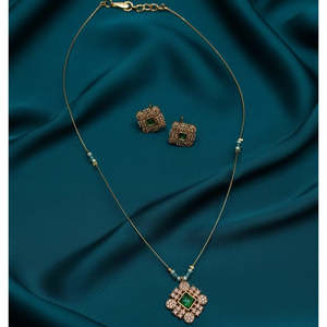 Designer Austrian Stone Fashion Necklace <b>Set</b>-Long Style - Product Image 3