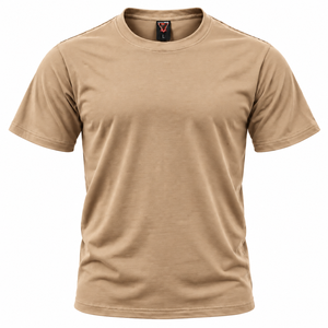 T-shirt en coton uni pour homme, col rond, manches courtes, personnalisable OEM, idéal pour la gym et le sport - Product Image 2