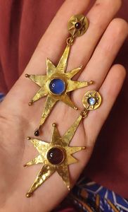 Aros de latón antiguo con diseño de mandala para bodas, fiestas, joyería étnica bohemia de alta calidad. - Product Image 5