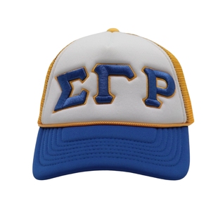 หมวกแก๊ป Sigma Gamma Rho แบบ Snapback ปักลายตามสั่ง หมวกสมาคมนักศึกษากรีก ปรับขนาดได้ ด้านหลังเป็นตาข่าย สไตล์ลำลอง แฟชั่นสตรีทแวร์ - Product Image 1