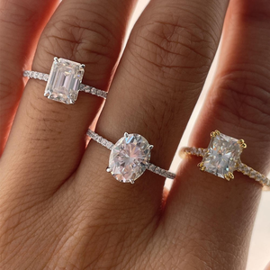 Custom IGI Certified Lab Grown Diamond Ring Solid Gold Platinum Wedding Bands <b>Round</b> Oval <b>Cushion</b> Radiant Cut Jewelry - Product Image 6
