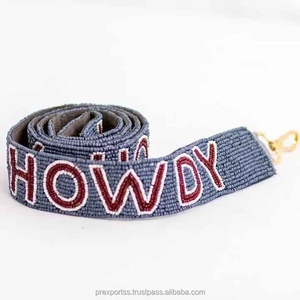 Sangle à perles Go Frogs de haute qualité, faite à la main, pour le sport, les événements universitaires, la journée de match, taille personnalisée, vintage, porte-sac réglable, bandoulière - Product Image 3