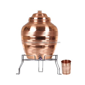 Dispensador de agua de cobre de diseño elegante de calidad superior Tanque de agua de almacenamiento en soporte de acero con vidrio de cobre a precio de mercado - Product Image 2