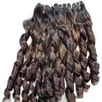 Ekstensi Rambut Keriting Bergelombang Super Double Drawn Clip 100% Rambut Mentah Vietnam Wig Lace Frontal Harga Grosir Rambut Virgin Single Donor