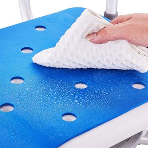 Sedia da Doccia Leggera Girevole a 360 Gradi, Sedile Regolabile Antiscivolo con Braccioli e Schienale per Doccia e Vasca - Product Image 6
