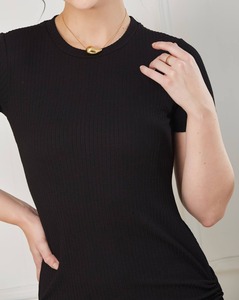 Vestido Ajustado de Manga Corta de Alta Calidad, Vestido Mini de Punto Elástico, Proveedor OEM ODM - Product Image 2