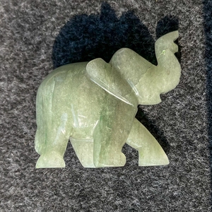 Figura de Elefante de Aventurina Verde Tallada a Mano, Piedra Preciosa Natural, Amuleto de Buena Suerte y Prosperidad, Decoración Feng Shui, Venta al por Mayor, Chakralume de Rajasthan - Product Image 6