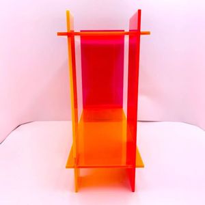 Estante colorido y organizado de acrílico moderno de la decoración casera del OEM para la exhibición - Product Image 4