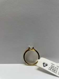 Anillo de diamantes redondos de 0.63 ct de primera calidad, oro amarillo de 18k, cultivado en laboratorio, certificado por IGI, anillo de aniversario único para ella. - Product Image 2