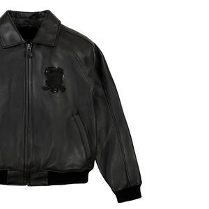 Meilleur prix, veste en cuir pour homme Avirex, veste d'hiver haut de gamme, cuir véritable, coupe-vent, imperméable, teinture unie, toutes tailles disponibles - Product Image 2