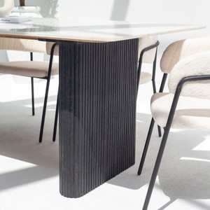 โต๊ะอาหารหินอ่อนวานดานา เซนทริกซ์ โอไรออน พร้อมฐานไม้และดีไซน์ทันสมัย - Product Image 5