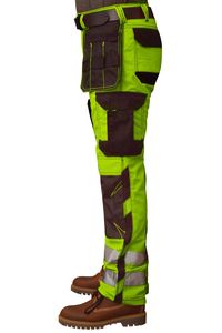 Men’s Reflective <b>Work</b> <b>Cargo</b> Trousers – Heavy Duty Safety Workwear Multi-Pocket Utility <b>Pants</b> - Product Image 3