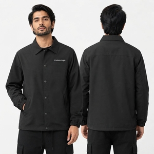 Chaqueta Clásica Estilo Coach, Ligera, Resistente al Agua, Cierre Completo con Botones a Presión, Dobladillo Ajustable, Corte Cómodo y Relajado, Estilo Casual - Product Image 6