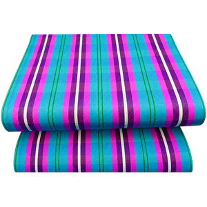 Rollo de Tela de Nylon Reciclado a Rayas en Color Marrón, Blanco y Amarillo para la Fabricación Textil y Aplicaciones Industriales - Product Image 5
