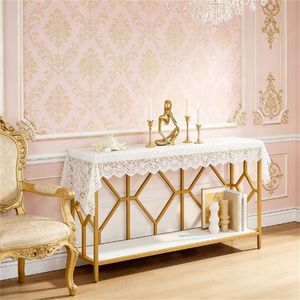 Tavolo Consolle Lungo con Ripiano Aperto e Design Geometrico Semplice, Elegante Tavolo da Ingresso - Product Image 1