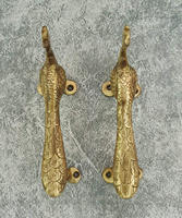 Fournisseur en vrac Poignées de porte en lézard en laiton doré faites à la main Poignées d'armoire décoratives pour la cuisine indienne Lot de 2