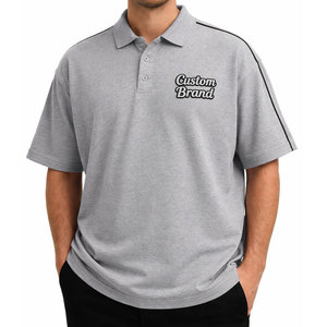 T-shirt en coton pour homme, nouvelle mode été, décontracté, sport, manches courtes, épaules tombantes, respirant, polos pour homme - Product Image 1