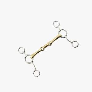 Bocado de caballo de acero inoxidable con anillo en D y rodillo de cobre, bocado de boca simple articulado para entrenamiento y equitación de caballos - Product Image 5
